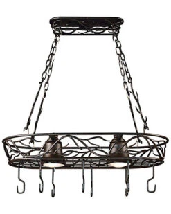 2-Light Twigs Pot Rack Home