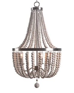 Dumas 3-Light Wood Bead Chandelier Home